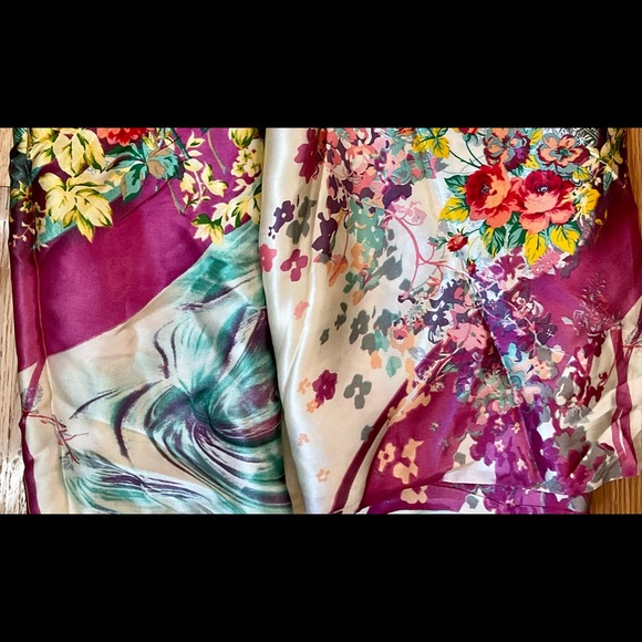 Floral Satin Printed Material of 5 Yds 10 Inches Width 44Inches - Picture 7 of 7